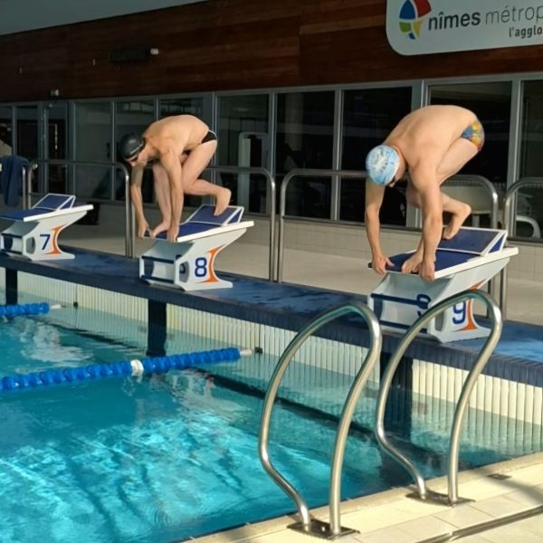 Départ Plongeon 1 Section Compétition Maîtres Swim Academy Nîmoise